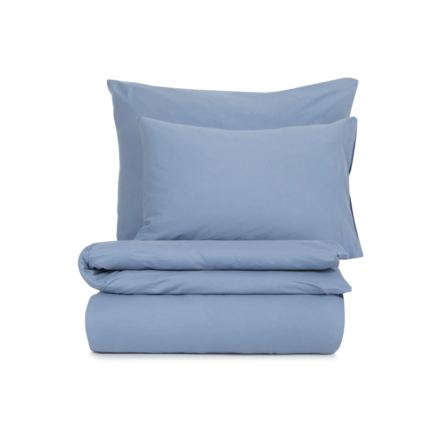 Kissenüberzug Sarah100 % Baumwolle, Jersey, GOTS, NATURTEXTIL BEST (blau, 40 x 60 cm)