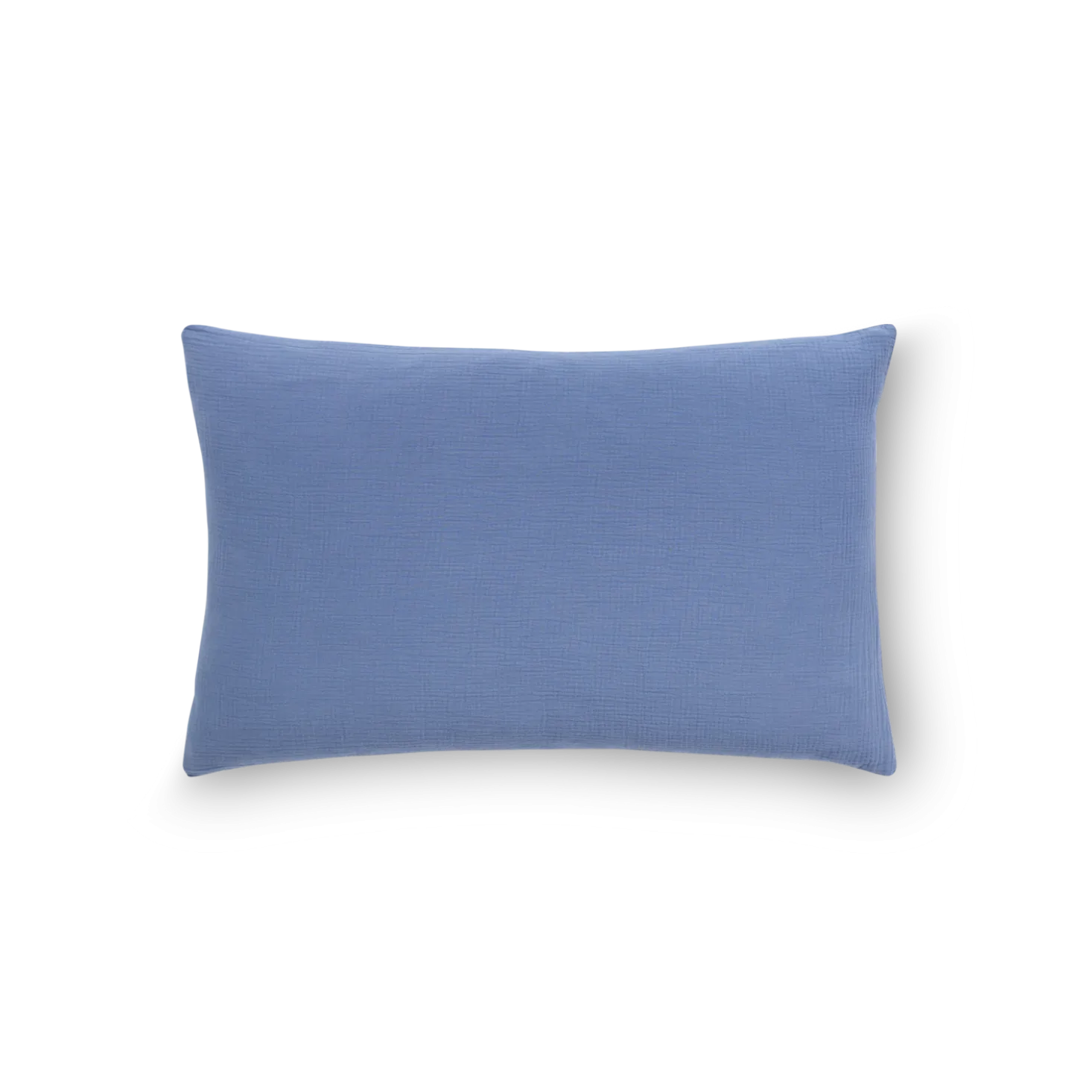 Kissenüberzug Vivien100 % Baumwolle, Musselin, GOTS (blau, 40 x 60 cm)
