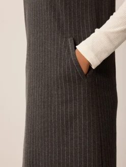Kleid aus Bio Baumwolle(anthrazit nadelstreif, 38)