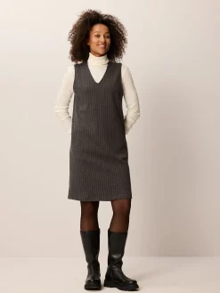 Kleid aus Bio Baumwolle(anthrazit nadelstreif, 38)