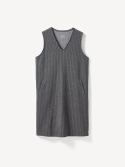 Kleid aus Bio Baumwolle(anthrazit nadelstreif, 38)