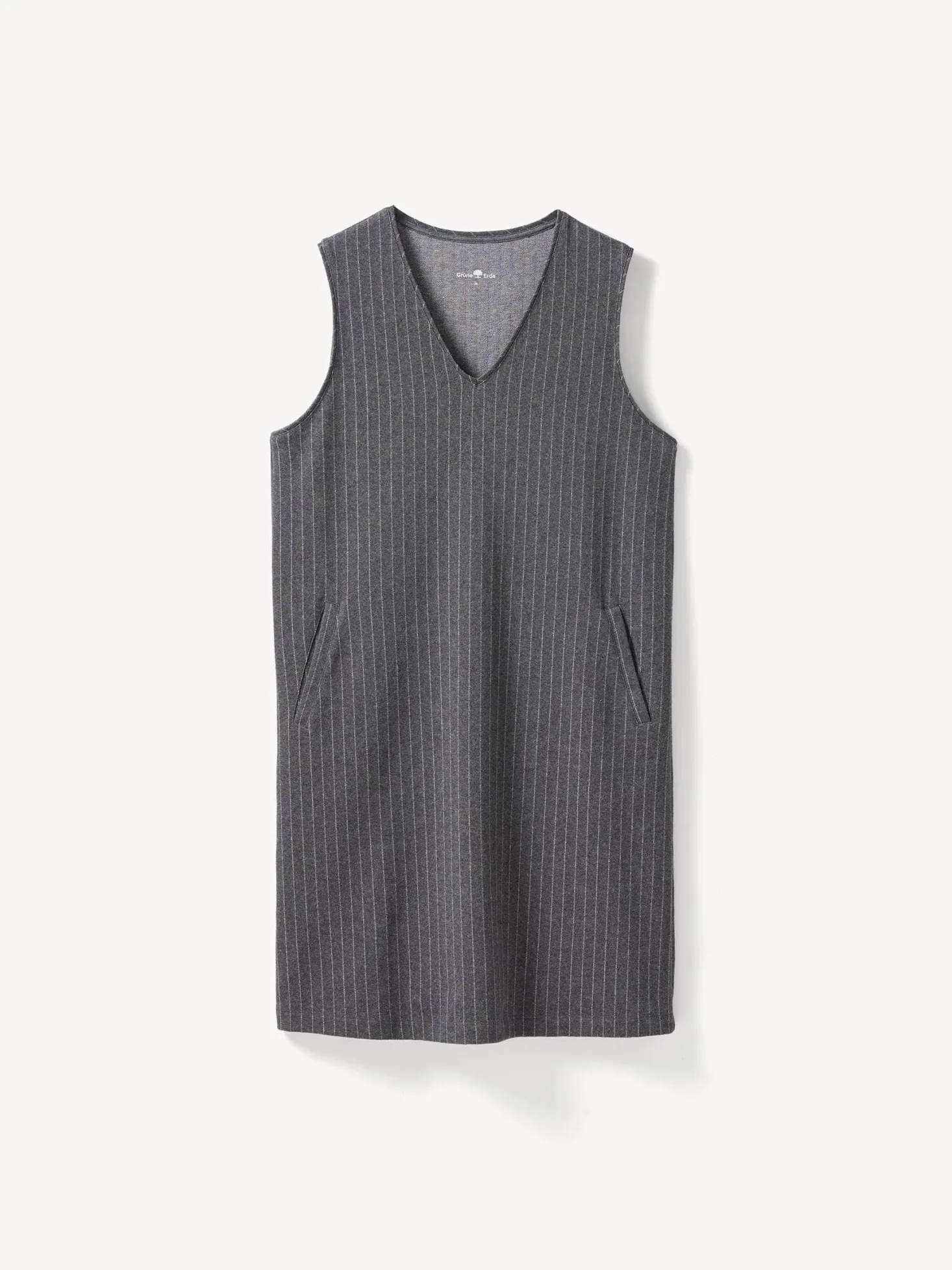 Kleid aus Bio Baumwolle(anthrazit nadelstreif, 38)