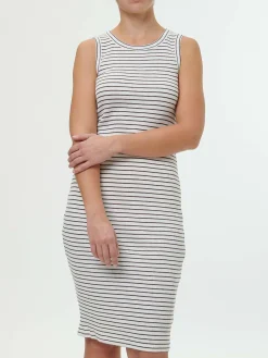 Kleid aus Bio Baumwolle(kakao/offwhite, XXS)