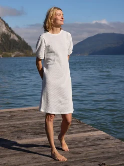 Kleid aus Bio Baumwolle(offwhite, L)