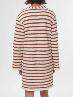 Kleid aus Bio-Baumwolle(offwhite/kastanie jacquard ringel , 36)