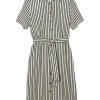 Kleid aus Bio-Baumwolle und Leinen(navy/offwhite streif, 38)