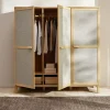 Kleiderschrank KuramiKleiderstange inkl. 2 Stk. Halterungen (Zirbe, Abteil A)