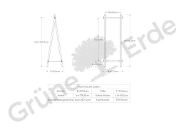Kleiderständer Jukai Pur(Eiche, Basis 60 cm)