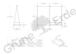 Kleiderständer Jukai Purmit Anbauelement, Box und Lade (Buche)