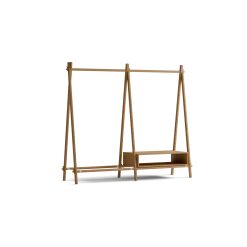 Kleiderständer Jukai Purmit Anbauelement und Box (Eiche)