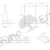 Kleiderständer Jukai Purmit Anbauelement, Box und Lade (Eiche)