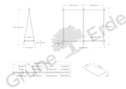 Kleiderständer Jukai Purmit Anbauelement und Ablageboard (Eiche)