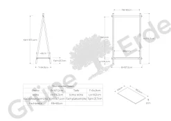 Kleiderständer Jukai Purmit Ablageboard (Eiche)