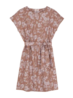 Kleid kurzarm aus Bio Baumwolle(macchiato, 38)