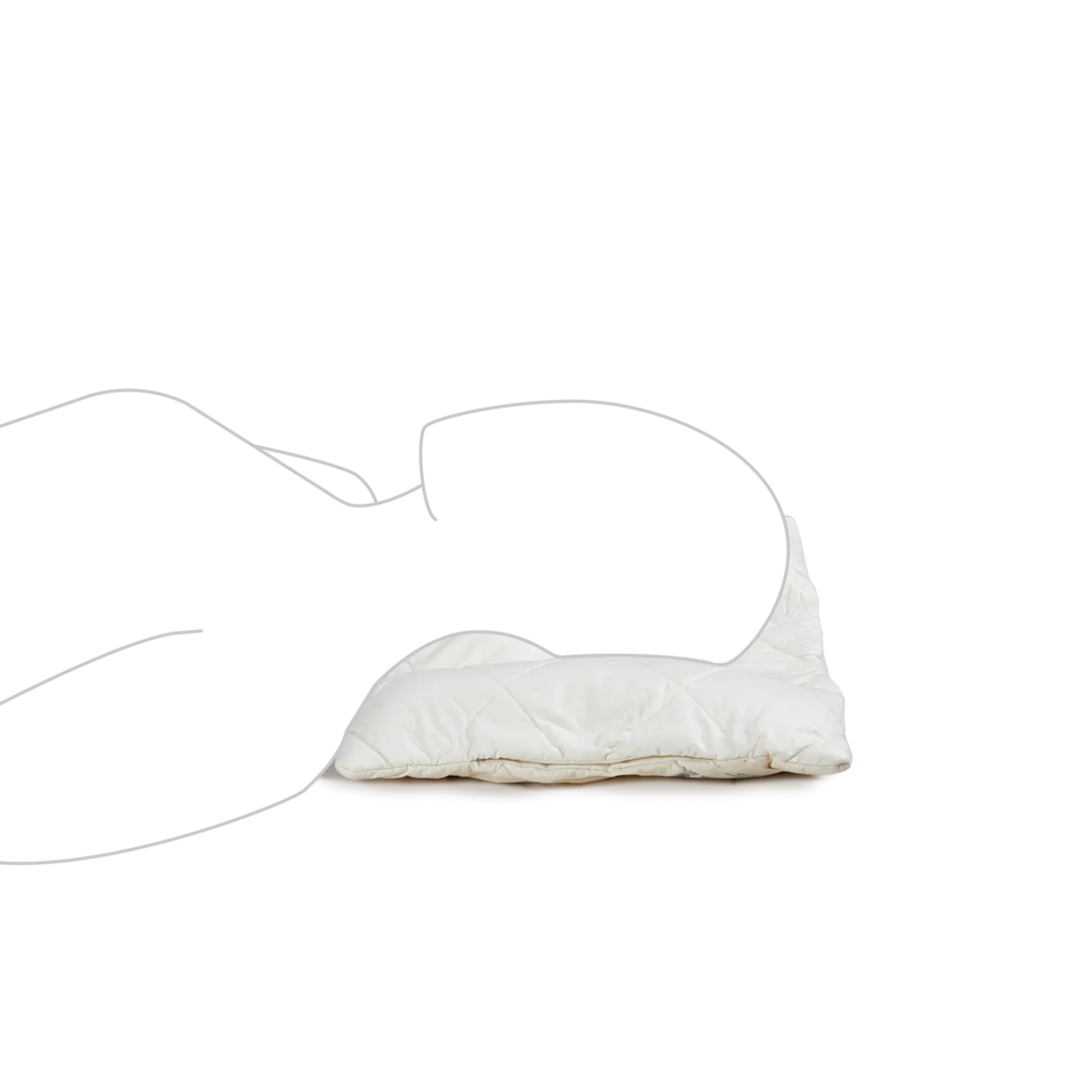 Komfortkissen Ergo "Das Pflegeleichte"(40 x 60 cm, Seide/Schurwolle)