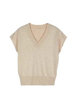Kurzarmpullover aus Bio-Baumwolle(natur melange, XS)