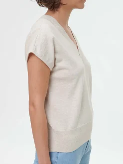 Kurzarmpullover aus Bio-Baumwolle(natur melange, XS)