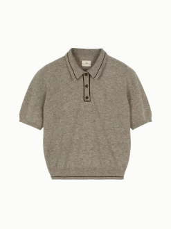 Kurzarmpullover aus Yakhaar und Schurwolle(yak mix natur/hasel, XS)