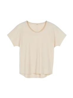 Kurzarmshirt aus Bio Baumwolle/Hanf(natur, 38)