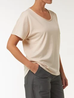 Kurzarmshirt aus Bio Baumwolle/Hanf(natur, 38)