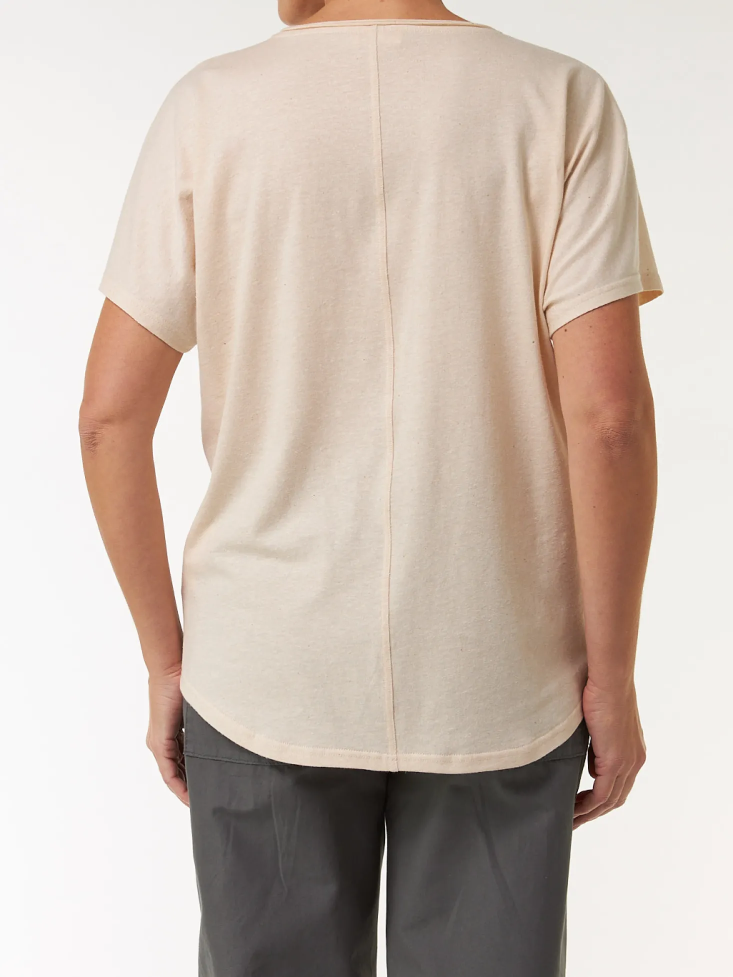 Kurzarmshirt aus Bio Baumwolle/Hanf(natur, 38)
