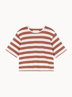 Kurzarmshirt aus Bio Baumwolle(bernstein/offwhite, L)