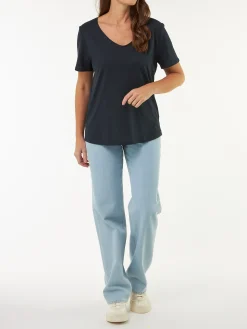 Kurzarmshirt aus Bio Baumwolle(navy, 38)