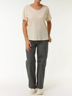 Kurzarmshirt aus Bio Baumwolle/Hanf(natur, 36)