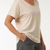 Kurzarmshirt aus Bio Baumwolle/Hanf(natur, 40)