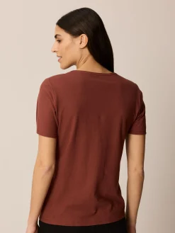 Kurzarmshirt aus Bio Baumwolle(maroni, 38)