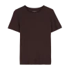 Kurzarmshirt aus Bio Baumwolle(aubergine, 34)