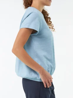 Kurzarmshirt aus Bio Baumwolle(aqua, XS)