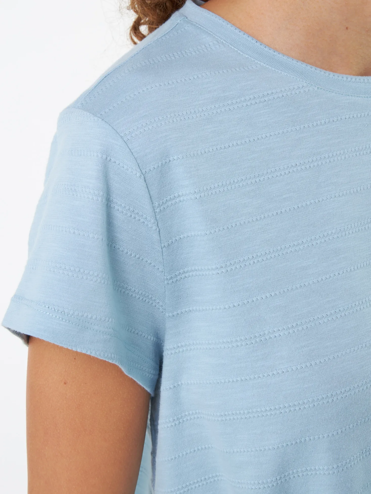 Kurzarmshirt aus Bio Baumwolle(aqua, XS)