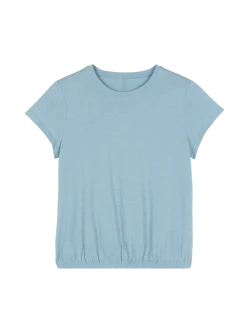 Kurzarmshirt aus Bio Baumwolle(aqua, XS)