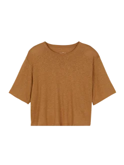 Kurzarmshirt aus Bio Leinen(antik messing, XS)