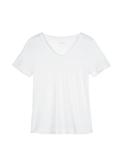 Kurzarmshirt aus Bio Leinen(weiß, 38)