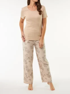 Kurzarmshirt100 % Bio-Baumwolle (beige, XS)