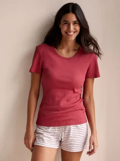 Kurzarmshirt100 % Bio-Baumwolle (himbeere, XS)
