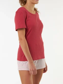 Kurzarmshirt100 % Bio-Baumwolle (himbeere, XS)