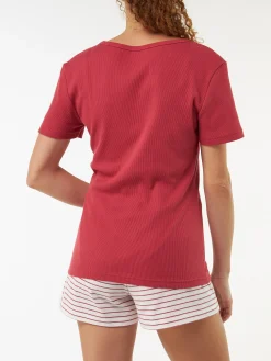 Kurzarmshirt100 % Bio-Baumwolle (himbeere, XS)