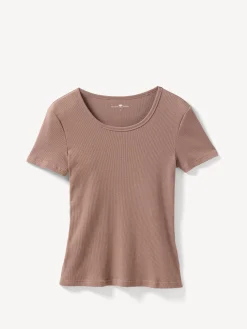 Kurzarmshirt100 % Bio-Baumwolle (kaffee, XS)