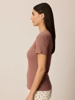 Kurzarmshirt100 % Bio-Baumwolle (kaffee, XS)