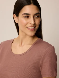 Kurzarmshirt100 % Bio-Baumwolle (kaffee, XS)