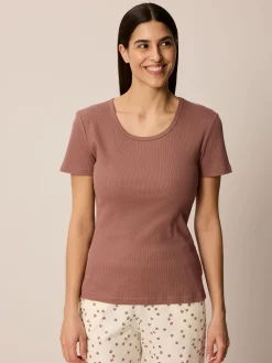 Kurzarmshirt100 % Bio-Baumwolle (kaffee, XS)