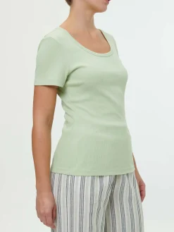 Kurzarmshirt100 % Bio-Baumwolle (pastellgrün, XS)