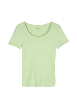 Kurzarmshirt100 % Bio-Baumwolle (pastellgrün, XS)