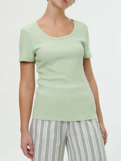 Kurzarmshirt100 % Bio-Baumwolle (pastellgrün, XS)