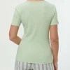 Kurzarmshirt100 % Bio-Baumwolle (pastellgrün, L)