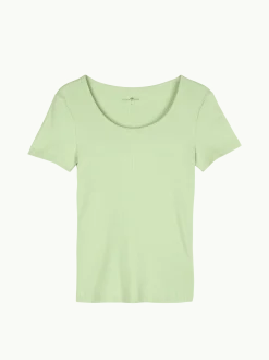 Kurzarmshirt100 % Bio-Baumwolle (pastellgrün, L)