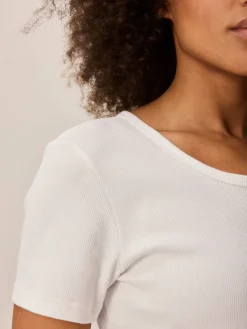Kurzarmshirt100 % Bio-Baumwolle (weiß, XS)